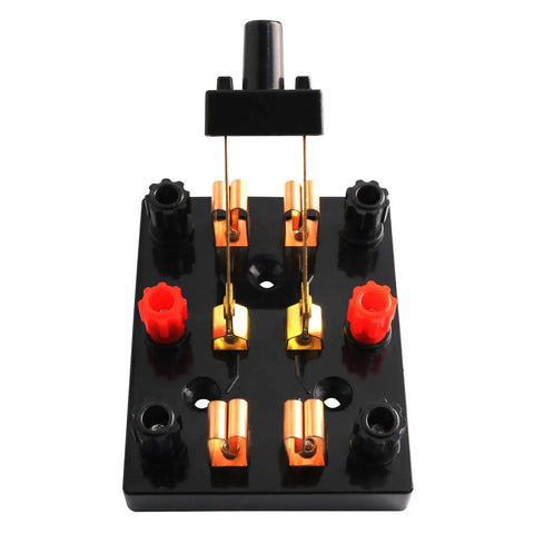 Double Pole Double Throw Knife Switch For Hands On Electricity Lab Safe Visual Two Circuit Disconnection Educational Teaching Tool And Practical Electrical Switchgear For Classroom Experiments, black bakelite base