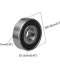 Close-up of bearing from Go To Upgrade Conversion Kit For Dirt Pit Bike Wheel Axle From 15mm To 12mm With 6202 RS Bearings