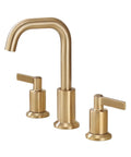 Two Handle Widespread Bathroom Sink Faucet With Pop Up Drain Brushed Gold 8 Inch 3 Hole Lavatory Faucet Easy Install