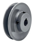 Heavy Duty Cast Iron Single Groove V Belt Sheave Featuring 5/8 Inch Shaft Bore And 3.75 Inch Outside Diameter side view