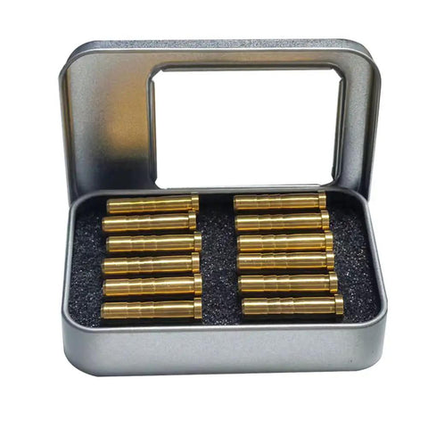 50 Grain Copper Arrow Inserts With Screw In Connector For.244 Inch Arrow Shafts Pro Grade Brass Tail Weight 12 Pack Archery Accessories