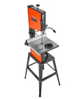 Two Speed 10 Inch Benchtop Band Saw With Stand For Woodworking, 373W 1/2 HP, 6 Inch Max Cutting Height, Cast Iron Table, 360 Degree Work Light