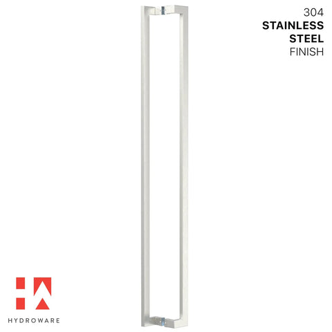 Push Pull Door Handle Set For 60 Inch Doors, Dual Sided Stainless Steel Hardware In Brushed Satin Nickel, Perfect For Home Office Glass Wood Barn And Storefront Doors, Sleek Modern Entry Solution
