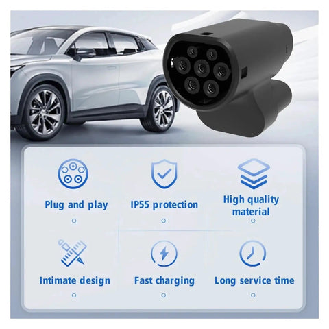 EV Charging Adapter CCS Combo 2 To Type 2 Converter Plug And Play with IP55 protection and high quality materials