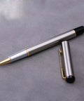 Stainless Steel Golden Rollerball Pen With Smooth Ink Flow And Comfortable Grip A Slick Office And School Stationery Essential