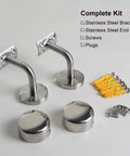 Crystal Clear Acrylic Stair Handrail And Modern Indoor Hallway Railing With Real Sturdy Safety Grip Built Tough For Quick Setup Perfect For Lofts And Narrow Spaces Giving Your Home A Clean Look That Naturally Flows Together - Stainless Steel Brackets and End Caps Kit.