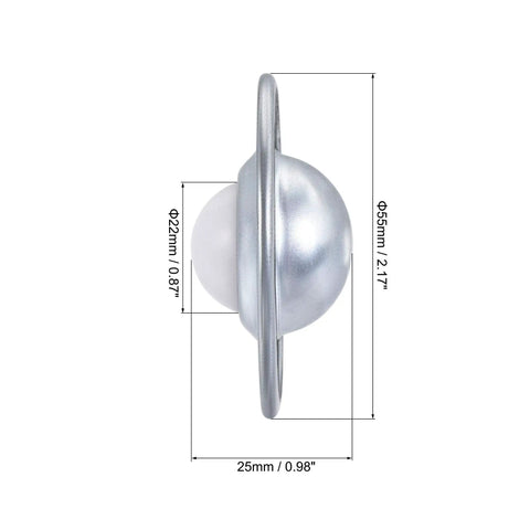 Ball Transfer Bearing Unit 22mm Nylon Flange Mount With 360 Degree Rotation And 55 Lbs Load Capacity Each Pack Of 4 side view