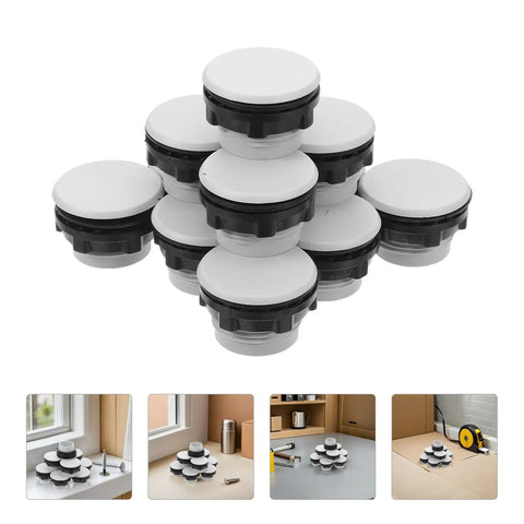 Heavy-Duty Plastic Push Button Switch Hole Plugs Pack 50, Waterproof Moisture-Resistant Cap Seals For Industrial Control Panels And Distribution Boxes, Abrasion-Resistant, Easy Install, Universal Fit For Panel Holes, pack of white and black plugs