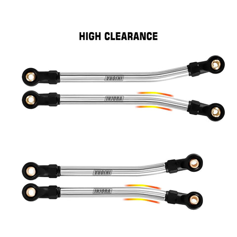 High Clearance Stainless Steel Chassis Links Set For 1 18 RC Crawler Upgrade Fits Redcat Ascent 18 And Scout II Bent Links