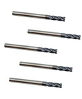 Carbide End Mills Square End Bits Set For Milling Alloy Steels And Hardened Metal, Boss Grade For DIYers And Pros, 4 Flute 4T