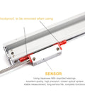 Shop Tough Two Axis Dros Kit Featuring Precision Linear Scale Digital Readout Gauge For Milling Lathe And Drill Equipment Zero Point Zero Zero Five Mm Tolerance No Hassle Setup Silver, close-up of precision sensor.