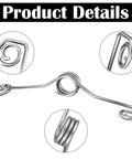 Rock Hard Stainless Steel Hinge Pin Door Stops With Butterfly Spring To Keep Doors Swingin Smooth And Stay Open No Fuss For Bedrooms Interiors Or Exterior Rooms In Pack Of Five Pieces Silver showing detailed product design.