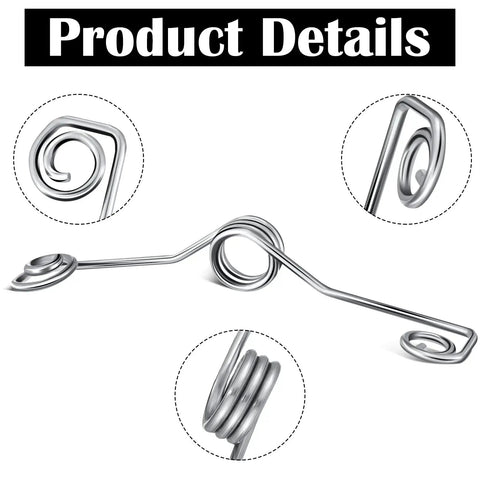 Rock Hard Stainless Steel Hinge Pin Door Stops With Butterfly Spring To Keep Doors Swingin Smooth And Stay Open No Fuss For Bedrooms Interiors Or Exterior Rooms In Pack Of Five Pieces Silver showing detailed product design.