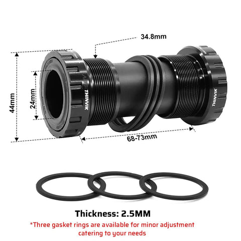 Road And Mountain Bike Bottom Bracket For 24Mm Spindle Cranks BSA English 68 To 73Mm Shimano Compatible Aluminum CNC Cups