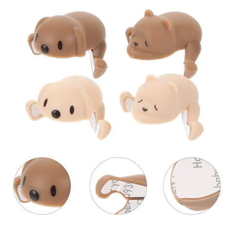 Silicone Animal Corner Protectors 4 Pack For Tables And Furniture Easy Install Kid Proofing Bumpers Cute Dog And Bear Shapes