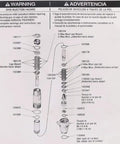 Detailed diagram of 248-213 Pump Repair Packing Kit For Airless Paint Sprayer 1095 1595 5900 parts and assembly instructions