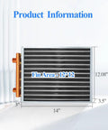 Front view of Water To Air Heat Exchanger 12x12 with One Inch Copper Ports for reliable home climate control.