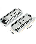 4 Inch Full Extension Drawer Slides With Ball Bearing Track Rail 45Mm Wide 33Lb Capacity Per Pair shown with dimensions