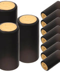 Wine Heat Shrink Capsules Set 100 Pieces With PVC Bottle Sealing Film Disposable Shrink Wrap Caps in Black for Freshness