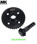 Beefed Up Bevel Gear Overdrive And Underdrive Axle Set For One Tenth RC Crawlers, CNC Machined Steel, 34T and 11T gears