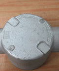 Top view of Crouse-Hinds GUAC69 explosion-proof junction box, round metal C-style, 2-inch conduit.