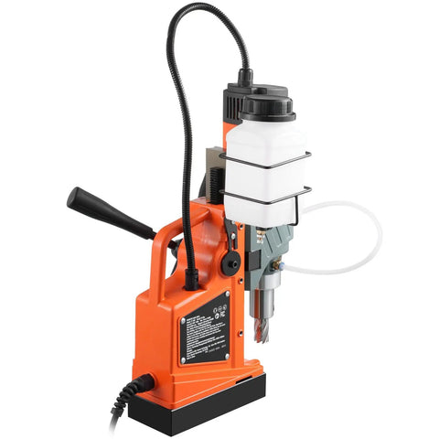 Heavy Duty Magnetic Drill Press Featuring Killer 1450W Copper Motor and Rock Solid 2810 LB Anchor on Steel Plates, showcasing powerful motor.