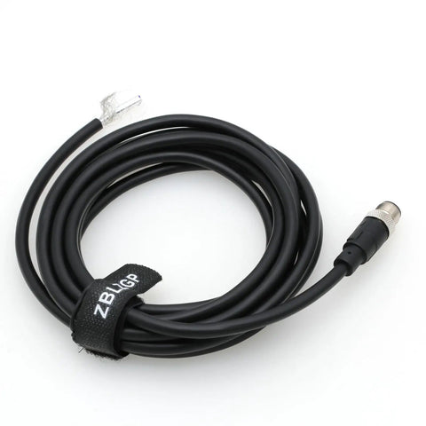 M12 4 Pin Male Actuator Sensor Signal Cable A Coded Shielded For Industrial Automation Control Fieldbus Module 3M coiled view
