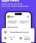 Parent dashboard for Dope Yet Durable Kids Tablet With A Snappy Eight Inch HD Display 64 GB Memory shows screen time settings.