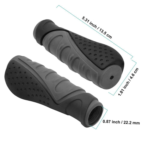 Antislip Bicycle Handlebar Grips Protector For Mountain Road And Folding Bikes Black And Grey Soft TPR Rubber For Comfy Ride