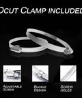 Dcut clamps included with Beefy 4 Inch Dryer Vent Hose For Tight Spaces, Flexible 5 Ft Aluminum Foil Ducting, Heavy Duty 6 Ply Build