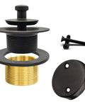 Oil Rubbed Bronze Bathtub Drain Kit With Lift And Turn Plug And Overflow Plate Replacement Tub Drain Assembly Screws Included