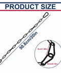 Heavy Duty 20 Inch Gate Chain Lock With Carabiners For Outdoor Fence Galvanized Steel Gate Chain And Latch Black Built To Last Tough As Nails For Garden Yard Pet Cages And Farm Use