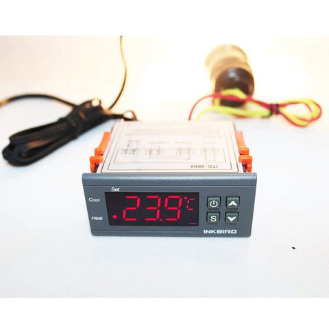 Dual Stage 12V Digital Temperature Controller Thermostat For Home Brew, Fermenters, Fridge, Incubator, And Greenhouse