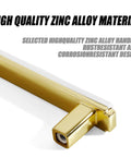 Set Of 10 White And Gold Cabinet Pulls Zinc Alloy Hardware showing corrosion-resistant design