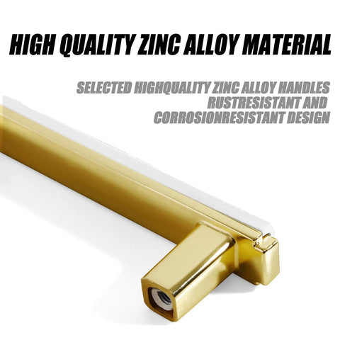 Set Of 10 White And Gold Cabinet Pulls Zinc Alloy Hardware showing corrosion-resistant design