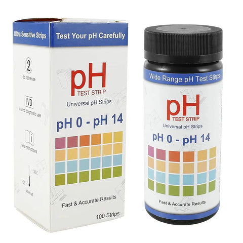 Easy To Use 0 To 14 pH Soil Test Strips Kit For Indoor And Outdoor Gardens, Fast And Accurate Soil Testing Paper, bottle and box
