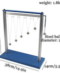 Forced Vibration And Resonance Demonstrator For Physics Lab Kit, Pendulum Equipment with steel balls, dimensions labeled