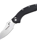 EDC Folding Knife With 14C28N Satin Blade, Rugged G10 Handle, Two Position Pocket Clip For Camping And Everyday Carry, Lightweight 3.6 Oz
