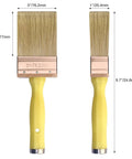 3 inch deck stain brush 2 pack for staining wood walls and fences with premium polyester bristles thick bristles and handles