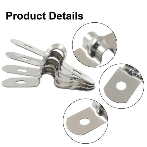 Heavy Duty 30 Pack M5 Screw Quarter Inch 304 Stainless Steel Rigid Pipe Straps Weather Resistant Wall Mount Cable Clamps close-up details