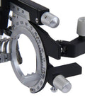 Side view of Fully Adjustable Optometry Trial Frame For Eye Exams And Fittings, Comfortable Optical Frame With Precise PD Adjustments And Rotating Lens Degrees, Durable Eyewear Trial Instrument For Opticians And Eye Care Pros