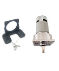 Heavy Lifter 775 Dc Gear Motor Delivering Eighty Kilograms Of Pull And Smooth Five To Five Hundred Rpm Thirty Five Watt Mini Reducer with mount and screws.