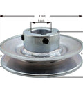 4 Inch Single Groove V Belt Pulley With 1 Inch Bore For A B 5L 4L AX BX Belts, Carbon Steel 1020, Zinc Plated, Side View