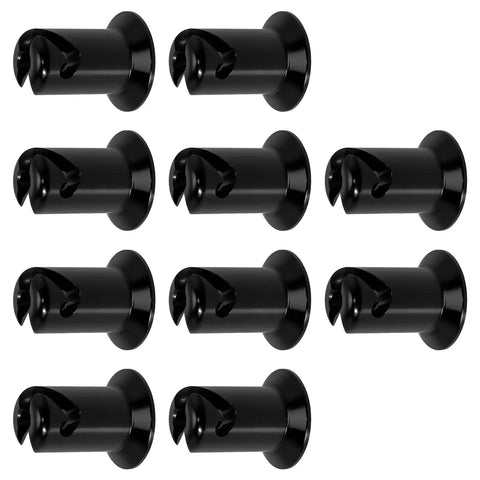 Rock Solid Heavy Duty Stainless Steel Dzus Quarter Turn Fasteners With 0.500 Inch Grip And Seven Sixteenths Inch Black Button Heads Built Tough For Custom Vehicles 10 Pack, black button heads