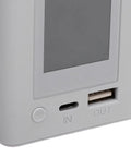 Close-up of input and output ports on PD 45W Dual Battery Drone Charger Hub with Two Way Fast Charging and Digital Display