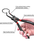 Beefy 9 Inch Snap Ring Pliers Set Heavy Duty 4 Pieces Internal External Circlip Pliers Kit With Straight And Bent Jaw Tips