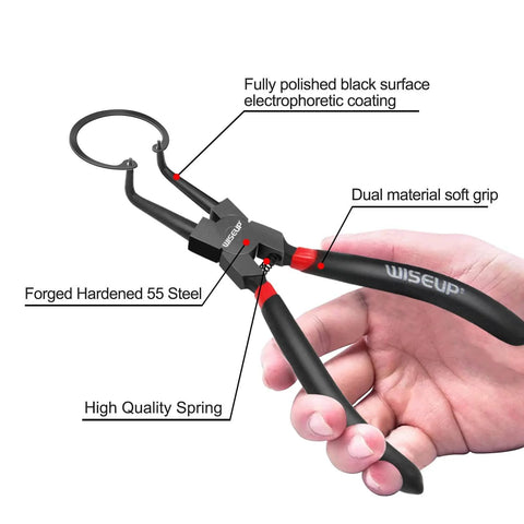 Beefy 9 Inch Snap Ring Pliers Set Heavy Duty 4 Pieces Internal External Circlip Pliers Kit With Straight And Bent Jaw Tips