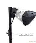 Infrared Space Heater With Tripod Stand, 7 Foot Cord, Black Finish, 100 To 300 Sq Ft Coverage, Instant Quiet Heat, Safe Tip Over With Wall Mount Option