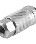 1/4 Inch FNPT L Style Air Coupler Set Box Of 10 Durable Steel Pneumatic Fittings With Push To Release Sleeve, 32 SCFM Max Flow