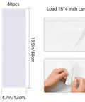 40 Pack Self Adhesive Nameplate Pockets for Desks, Clear 18.9 x 4.7 Inch Outer Pocket Size, Thick 7 Mil diagram and peel demo